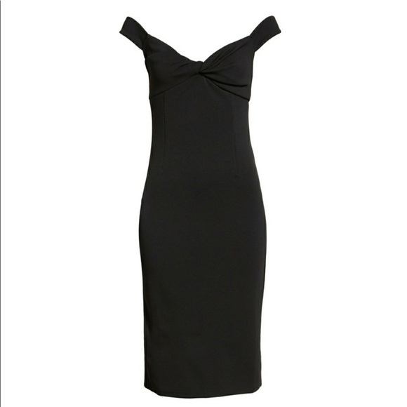 Topshop Black Bardot Twist Dress - Picture 4 of 4